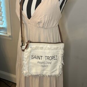 Clea Ray Canvas Bags St Tropez Crossbody Bag 10x 8”3/$30